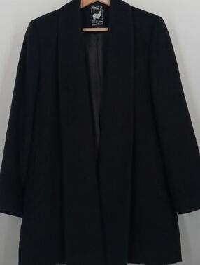 Women's Black Open-Front Blazer Jacket